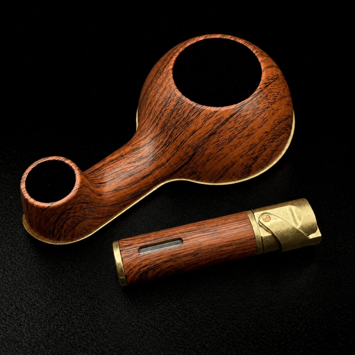 HONEST Auric Ensemble — Lighter & Ashtray Gift Set